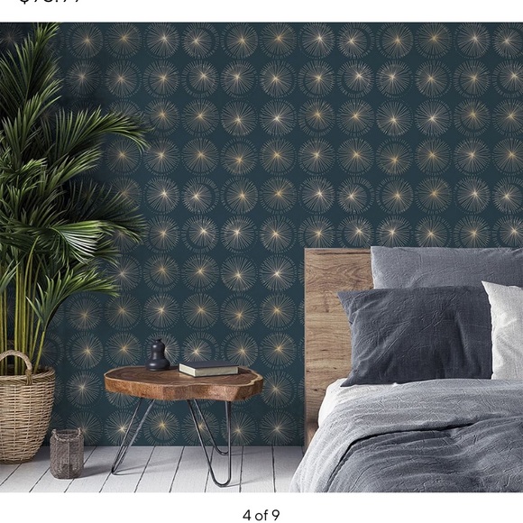 Potterybarn Tempaper Goodbye Moon in Midnight New 1 roll - Picture 3 of 9